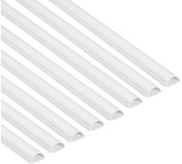 D-Line Mini Cable Trunking 8-Pack, Half Round Cable Cover, Paintable, Self-Adhe