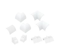 D-Line Quarter Round Cable Raceway Accessory Multipack, 9-Piece Pack, Join 0.87" (W) x 0.87" (H) Cord Cover Lengths - White
