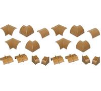 D-Line Quarter Round Cable Trunking Clip-Over Accessory Multipack | Join Multiple Lengths of 22x22mm Quarter Round Cable Cover | 10 Piece Electrical Trunking Accessory Multipack - Stainable Oak