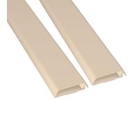 D-Line TV Cable Cover, Hide Cables on Wall, Self-Adhesive Wire Hider, Seamless Low Profile Design - 2x 60mm (W) x 15mm (H) x 40cm Lengths - Magnolia
