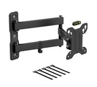 D-Line TV Wall Bracket for 13-27 Inch TVs, Tilt, Turn and Extend TV Wall Bracket with Spirit Level, Full Motion Monitor Mount - VESA 75x75mm - 100x100mm, Holds up to 25kg