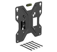 D-Line TV Wall Bracket for 23-50 Inch TVs, Low Profile Tilt & Turn TV Wall Bracket with Spirit Level, Slim Tilt TV Mount - VESA 75x75mm - 200x200mm, Holds up to 30kg
