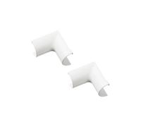 D-Line White 20mm X 10mm Internal 90° Plastic Trunking Angle, Pack Of 2