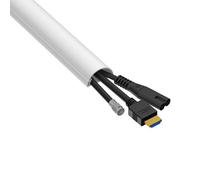 D-Line White Half-Round Trunking Length, Pack Of 3 (D)30mm