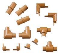 D-Line Wood Effect Micro 13 Piece Trunking Kit (D)8mm, (W)16mm