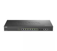 D-Link 12-Port Multi-Gigabit Smart Managed PoE+ Switch including 8 x 2.5G PoE+ Ports Managed L2/L3 2.5G Ethernet (100/1000/2500) Power over Ethernet (PoE) Rack mounting