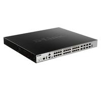 D-Link 24 Port PoE L3 Stackable Managed Gigabit Switch including 4 x 1000BaseT/SFP & 4 x 10GE SFP+