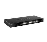 D-Link 24 x 10/100/1000BASE-T Ports 2 x 10GBase-T Ports and 2 x 10G SFP+ Ports Smart Managed Switch Managed L3 10G Ethernet (100/1000/10000) Rack mounting 1U