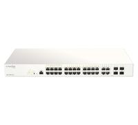 D-Link DBS-2000-28P, 56 Gbps, 41.7 Mpps, 24x 1G PoE RJ-45, 4x 1G SFP/RJ-45, 500M