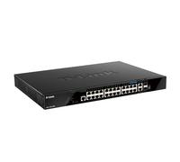 D-Link 28-Port Gigabit Stackable POE+ Smart Managed Switch with 2 x 10GBase-T & 2 x 10G SFP+ Managed L3 Gigabit Ethernet (10/100/1000) Power over Ethernet (PoE) Rack mounting 1U
