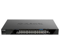 D-Link 28-Port Gigabit Stackable POE+ Smart Managed Switch with 2 x 10GBase-T & 2 x 10G SFP+ Managed L3 Gigabit Ethernet (10/100/1000) Power over Ethernet (PoE) Rack mounting 1U