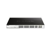 D-Link 28 Port Network Switch Managed L2 Gigabit Ethernet PoE 1U Black Grey
