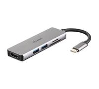 D-Link DUB-M530 notebook dock/port replicator Wired USB 3.2 Gen 1 (3.1 Gen 1) Type-C Aluminium, Black
