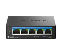 D-Link - 5-Port 2.5GB Unmanaged Gaming Switch with 5 x 2.5G - Multi-Gig, Network, Fanless, Plug & Play (DMS-105), Black