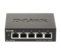 D-Link DGS-1100-05V2 5-Port Gigabit Smart Managed Switch with VLAN support, layer 2 features, QoS, 802.3az EEE, Fanless