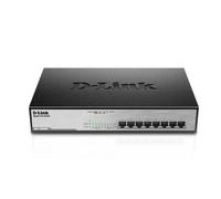 D-Link DGS-1008MP 8-Port Gigabit Unmanaged Metal Desktop Switch with 8 PoE+ Port - Up to 30 W per Port with 125 W PoE Budget, black DGS-1008MP