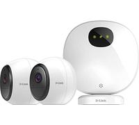 D-Link DCS-2802KT-EU Pro Wire Free Battery Camera Kit (2 x Rechargeable Security Camera, Full HD 1080p, Day and Night Vision, Wall Mount, IP65, 140 Degree View Angle, Built in Siren), White