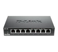 D-Link DES-108/B 8-Port Fast Ethernet Unmanaged Desktop Switch - 10/100 Mbit/s, Metal - UK Version, New