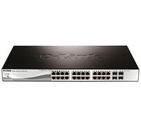 D-Link DES-1210-28P - 24-Port Fast Ethernet PoE Smart Managed Switch Plus 2 Gigabit Ethernet and 2 Gigabit Combo Ports SFP