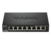 D-Link 8-port RJ45 Switch, Black - Compatible with Desktop, Camera, Router, Printer, 1 Gigabit/s Data Transfer Rate, Two Year Warranty