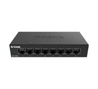 D-Link DGS-108GL/E 8-Port Gigabit Switch 8-port Gigabit unmanaged switch with a compact metal housing, designed to easily expand a business network