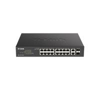 D-Link DGS-1100-18PV2 Smart Managed Gigabit PoE Switch | 18-Port Layer 2 Network Switch, 16 PoE+ Ports, 130W PoE Budget, VLAN, QoS, Surveillance VLAN, Rackmount