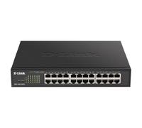 D-Link DGS-1100-24PV2 - 24-Port Gigabit PoE Smart Managed Switch with 12 PoE Ports, 100W PoE power budget, 802.3af/at, VLAN support, layer 2 features, QoS, 802.3az EEE, Fanless, Black