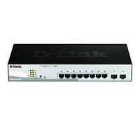D-Link DGS-1210-10P/E 10-Port 10-Port Gigabit Smart+ Switch, 2 SFP, 20Gbps Switching Capacity, 65W PoE Capacity, European Power Cable Only