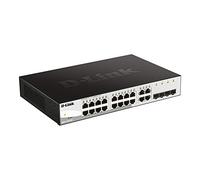 D-Link DGS-1210-20 20-Port Gigabit Smart Switch, Surveillance Mode Interface, Fibre Uplink Ports, Enhanced Layer 2 Management
