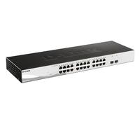 D-Link DGS-1210-26 26-Port Gigabit Smart Managed Switches, 24 x 10/100/1000BASE-T ports, 2 x Gigabit SFP ports, Enhanced L2 Switching and Security Features, L2+ Static Routing