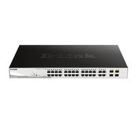 D-Link DGS-1210-28P 28-Port Gigabit Smart Managed Switch with 24 PoE 10/100/1000 Base-T Port and 4 1000Base-T/SFP Port, 193 W Power Budget, Enhanced L2 Switching and Security