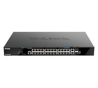 D-Link 28-Port Gigabit Stackable POE+ Smart Managed Switch with 2 x 10GBase-T & 2 x 10G SFP+ Managed L3 Gigabit Ethernet (10/100/1000) Power over Ethernet (PoE) Rack mounting 1U
