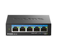 D-Link DMS-105 5-Port 2.5G Multi-Gigabit Unmanaged Desktop Switch with five 2.5 Gigabit Ports, Fanless, Low Profile, Compact, Metal Housing, QoS, UK Plug Only