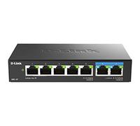 D-Link DMS-107/B 7-Port Multi-Gigabit Unmanaged Switch | Two 2.5G and Five Gigabit Ports, Fanless, Low Profile, Compact, Metal Housing, QoS, Plug and Play