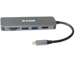 D-Link DUB-2327 6-in-1 USB-C Hub with Power Delivery | PD 60W, 4K HDMI, 2 USB 3.0 Ports, SD/MicroSD Card Reader for PC, MacBook Pro, MacBook Air, iPad Pro, Chromebook, Surface Pro