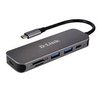 D-Link DUB-2327 USB-C 6-port multiport hub Anthracite USB 3.2 2nd Gen