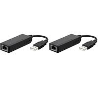 D-Link DUB-E100 High-Speed USB 2.0 Fast Ethernet 10/100 Mbit/s Ethernet Adapter, Black (Pack of 2)