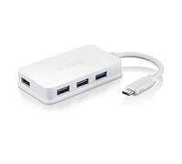 D-Link DUB-H410 High Speed 4 Port USB 3.0 Hub with 1 USB Type C Male and 4 USB Type A Female Ports up to 5 Gigabit/S - White