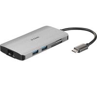 D-Link DUB-M810 8-In-1 USB-C Hub with Power Delivery, HDMI 1.4, Gigabit Etherne