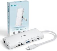 D-Link DUP-A01 10-in-1 USB-C Hub Dual 4K@60Hz HDMI, Gigabit Ethernet, 100W PD