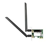 D-Link DWA-582 High-Gain Wi-Fi AC1200 PCIe Wireless Adapter with 2 External Antennas, Black