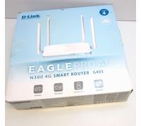 D-Link G403/B EAGLE PRO AI N300 4G Smart Router with 4G Download Up to 150Mbps, Wi-Fi N300, AI Wi-Fi Optimiser, Fast Ethernet LAN Ports, 4G/WAN Failover, WPA3, Unlocked for All Networks.