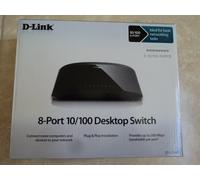 D-Link Network Switch DES-1008E 8-Port 10/100 Mbps Unmanaged Switch Desktop Retail