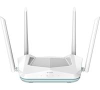 D-Link R15 EAGLE PRO AI AX1500 Smart Router with AI Wi-Fi/Traffic Optimiser, AI Parental Control, Gigabit Ports, MU-MIMO, 1024 QAM, OFDMA, WPA3, D-Link Wi-Fi Mesh. Works with Alexa/Google Assistant