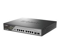 D-Link Smart Switch 10 Gigabit PoE Ports (8 x 1000Base-T and 2 x SFP Gigabit), PoE++, Long Range PoE (up to 250 m), 242W PoE Budget, Web Interface dedicated to IP video surveillance, VLAN, QoS, ERPS,