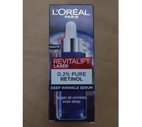 (D) L'Oreal Paris Revitalift Laser 0.2% Pure Retinol Night Serum, 30ml, New