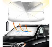 D-Lumina Car Windshield Sun Shade Umbrella - Foldable Car Umbrella Sunshade Cover UV Block Car Front Window (Heat Insulation Protection) for Most of Cars SUV Trucks,Easy to Use/Store (M-135×75cm)