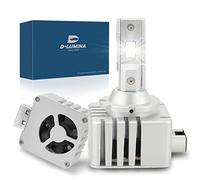 D-Lumina D1S D1R LED Headlight Bulbs,6000K White 2×35W 10000LM Bright LED Conversion Kits,High Low Beam Plug and Play to Original D1S HID Replace,2 Pack