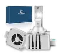 D-Lumina D3S D3R LED Headlight Bulbs,6000K White 2×35W 10000LM Bright LED Conversion Kits,High Low Beam Plug and Play to Original D3S HID Replace,2 Pack