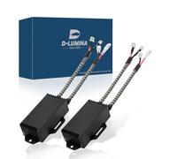 D-Lumina H1 H3 Anti Flicker LED Canbus Decoder, Resistor Decoders Error Free, Computer Warning Canceller Capacitors Wiring Harness, Pack of 2